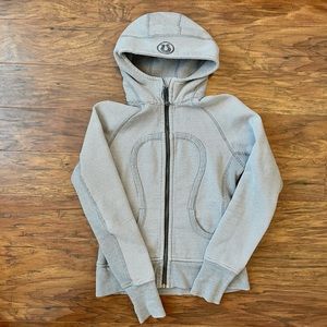 Lululemon Grey Stripe Scuba Hoodie Sz 6